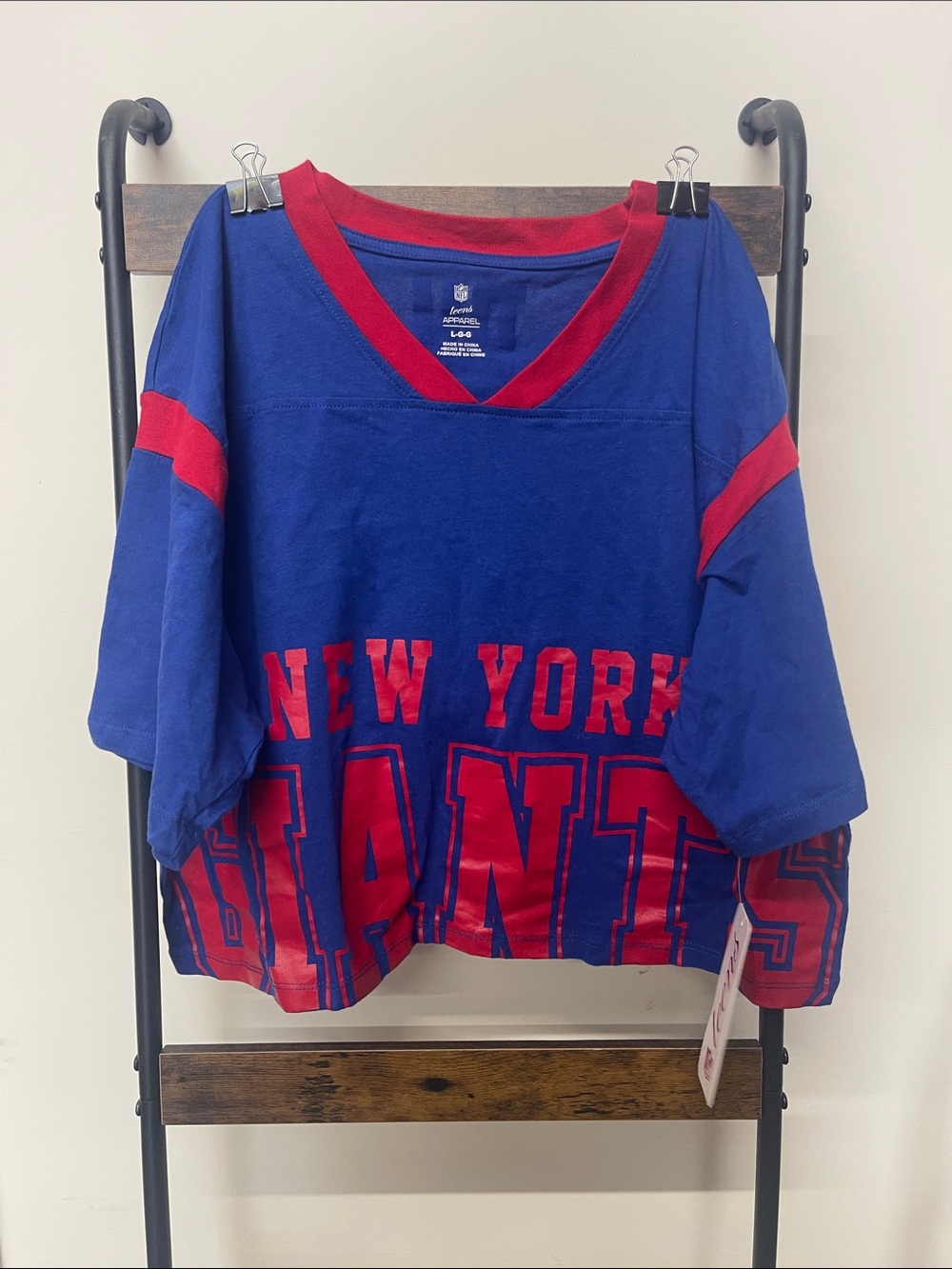 NFL New York Giants Crop Tee womens  size L